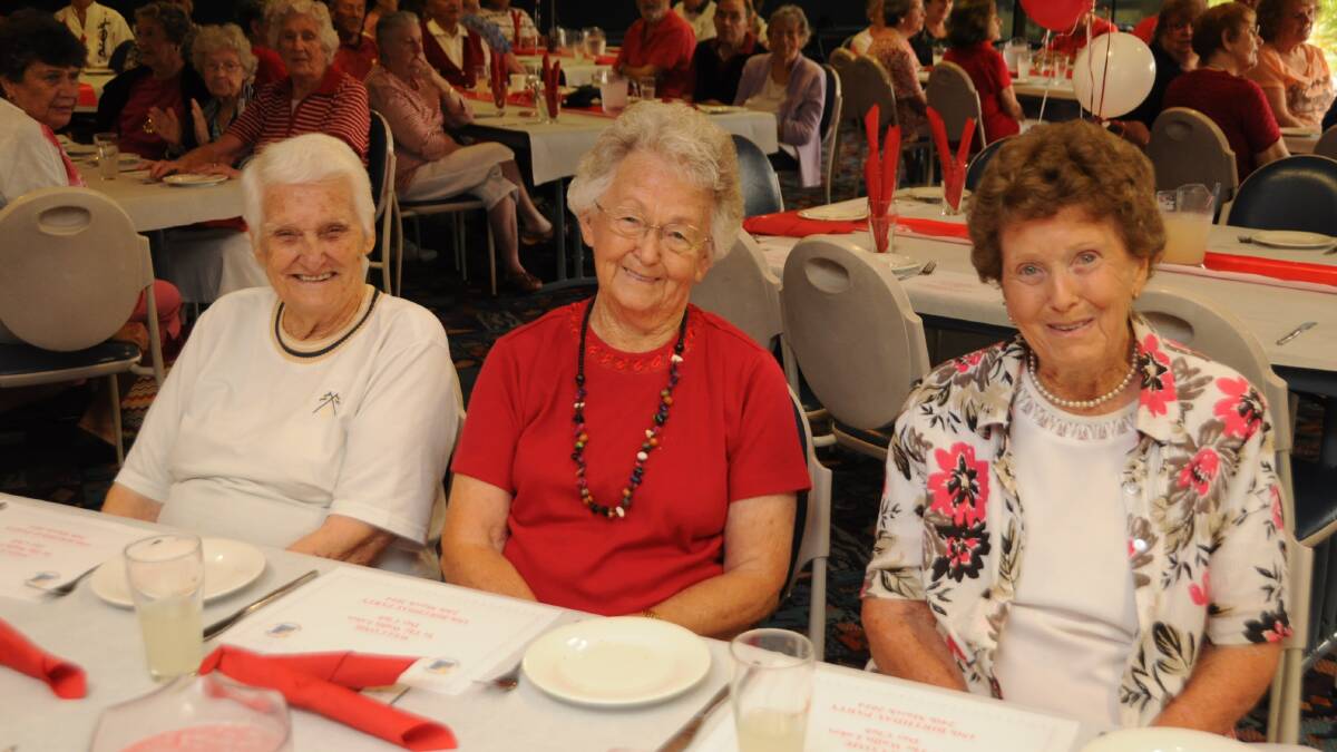  PARTY: Evelyn Drennen, Norma Bowen and Marj Commins mark 15 years of the local Day Club. 
