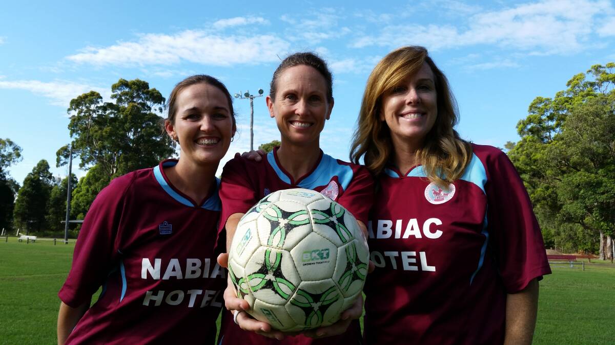 Lauren Brady, Bec Harper and Susan Lowick will run on-field for Wallamba after years spent in a sporting hiatus. Lauren played for four years in her early 20s and loved the game, but hasn’t played since having children. Bec Harper will swap hockey boots from high school with soccer boots, and American Susan Lowick will re-discover soccer, but this time the Australian way.