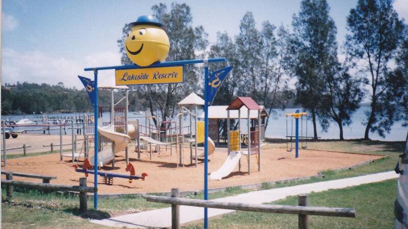 IT’S ALL ABOUT THE KIDS: The original children’s play area on the Lakeside Reserve adjacent to the pool as it was in 2002. 