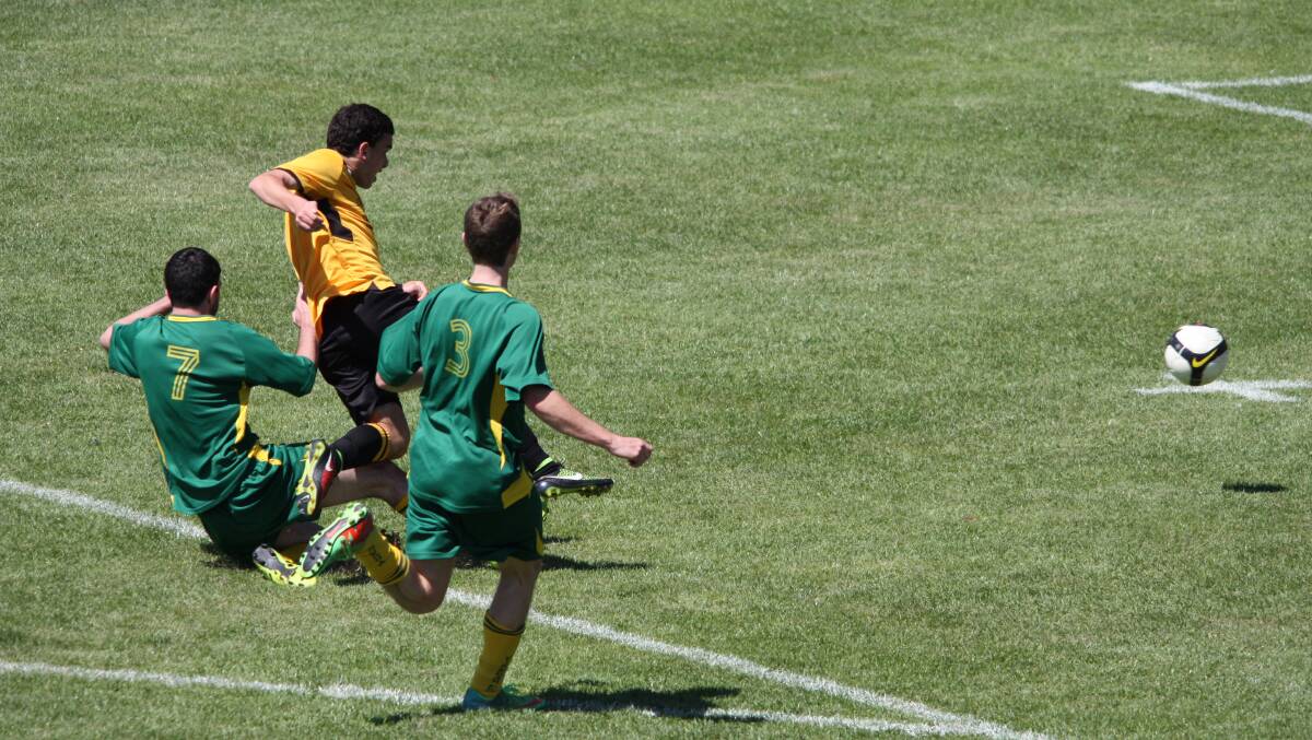 The Tigers Jake Camilleri drives home the goal to put his side back in the top flight.

