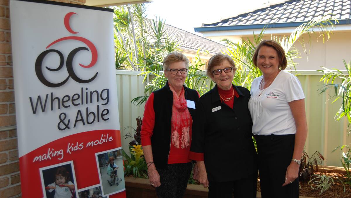 OPEN DAY: Former chairperson of Wheeling and Able Helen Walker, committee member Diane Shapcott and Wheeling and Able’s executive officer Karen Phillips at the unveiling of the refurbished unit in Forster. 