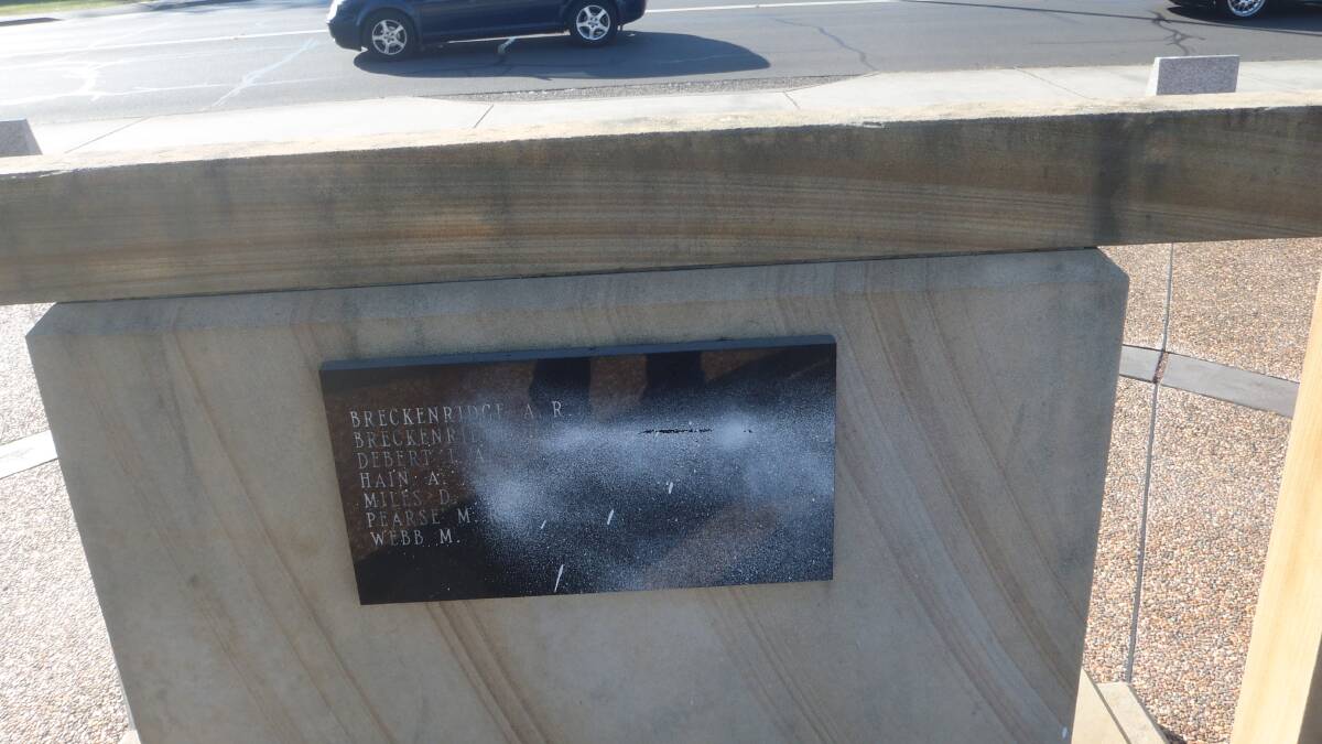 The Forster war memorial on Little Street was vandalised overnight.