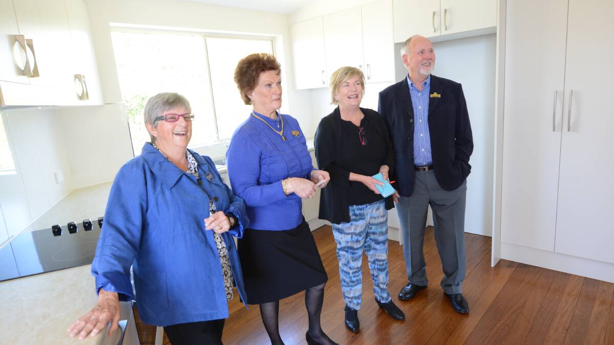 OPEN SOON: Great Lakes Women's Shelter president Julie Brady, mayor Jan McWilliams, Forster Neighbourhood Centre manager Trish Wallace and councillor Jim Morwitch. Two buildings that will house women escaping domestic violence will be open in the Great Lakes soon. 