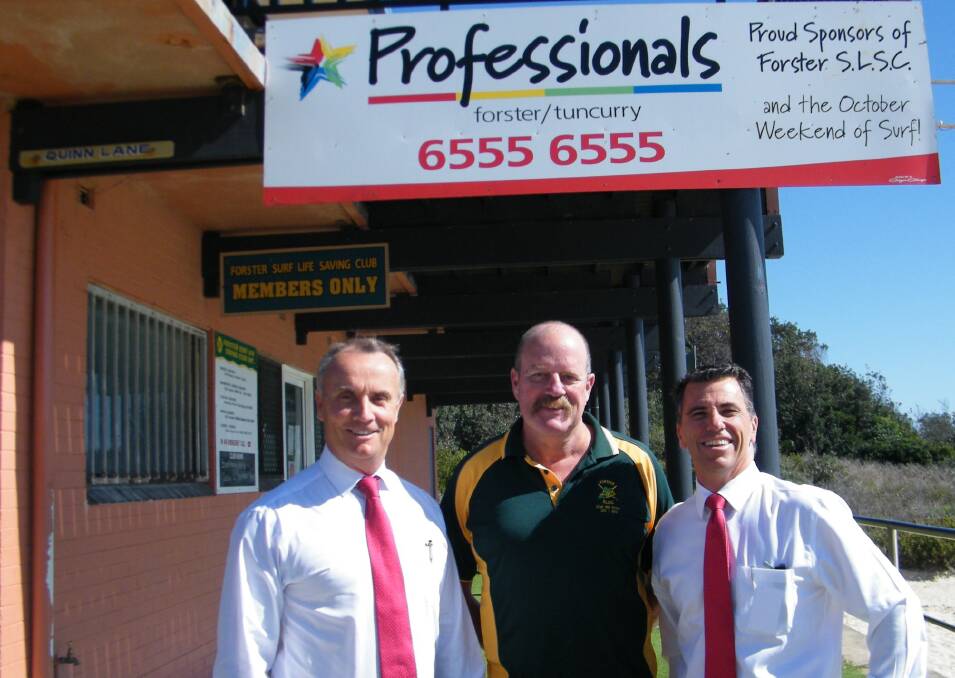 Darrell Roche, John Quinn and Richard Crowther are looking forward to a whole weekend of lifesavers in the surf.
