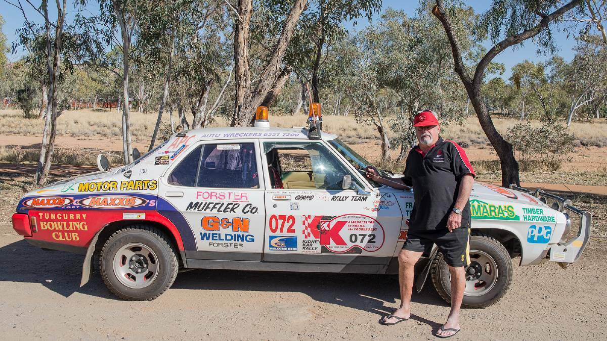 Still involved: Grahame with his 1972 HQ Holden during competition in 2015. Knee surgery will keep the five time winner out of the race and into the role of an official.