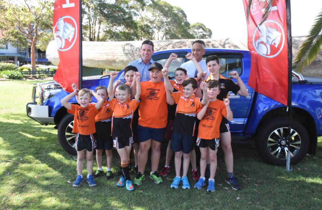 Danny visited Wingham for the donation of $7500 to the Tigers junior rugby lleague club. 