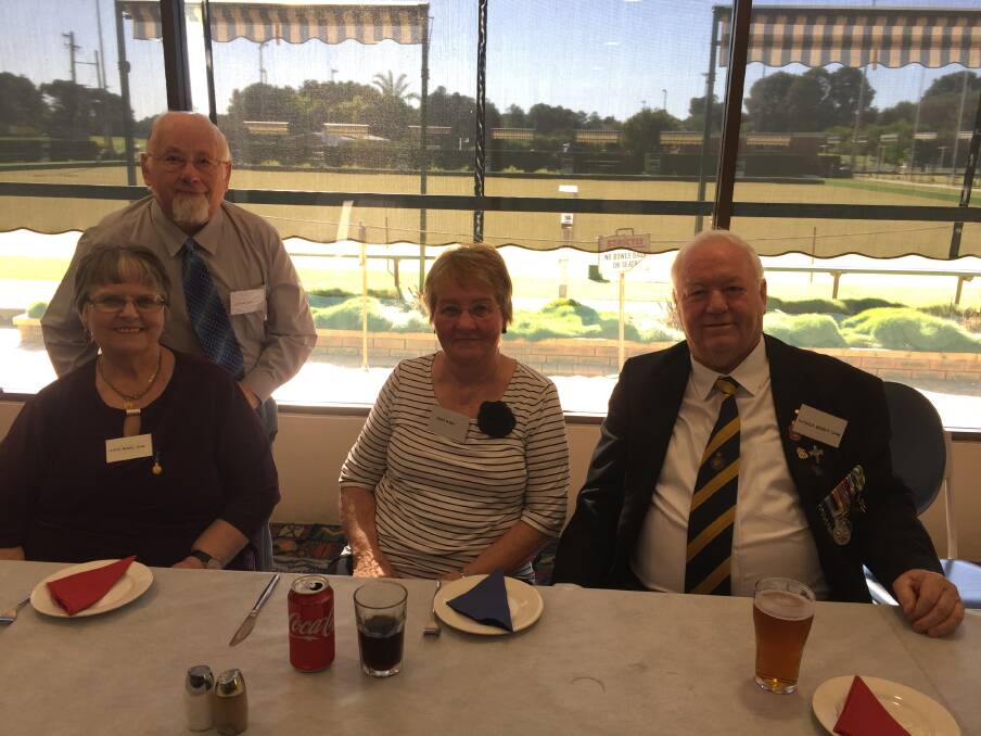 Ludvik Pollak, Lucia Bokulic, Jean Bright and Patrick Bright enjoying a drink at the function. 