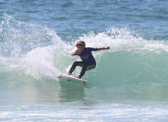 Young prospect: Boomerang Beach's Oscar Salt will look to continue his run of form at the Sydney Grom Challenge this weekend.
