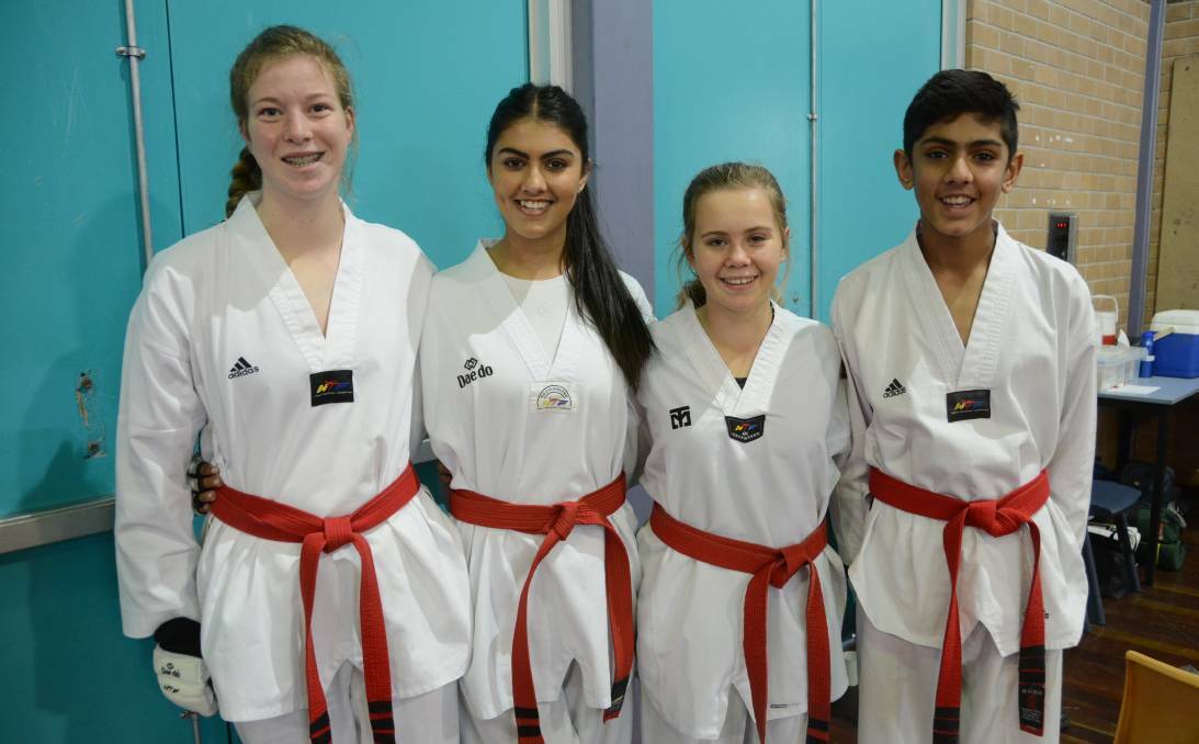 International experience: Morgan Burt, Patricia Chauhan, Grace Christie and Rajat Chauhan travelled from New Zealand to compete.