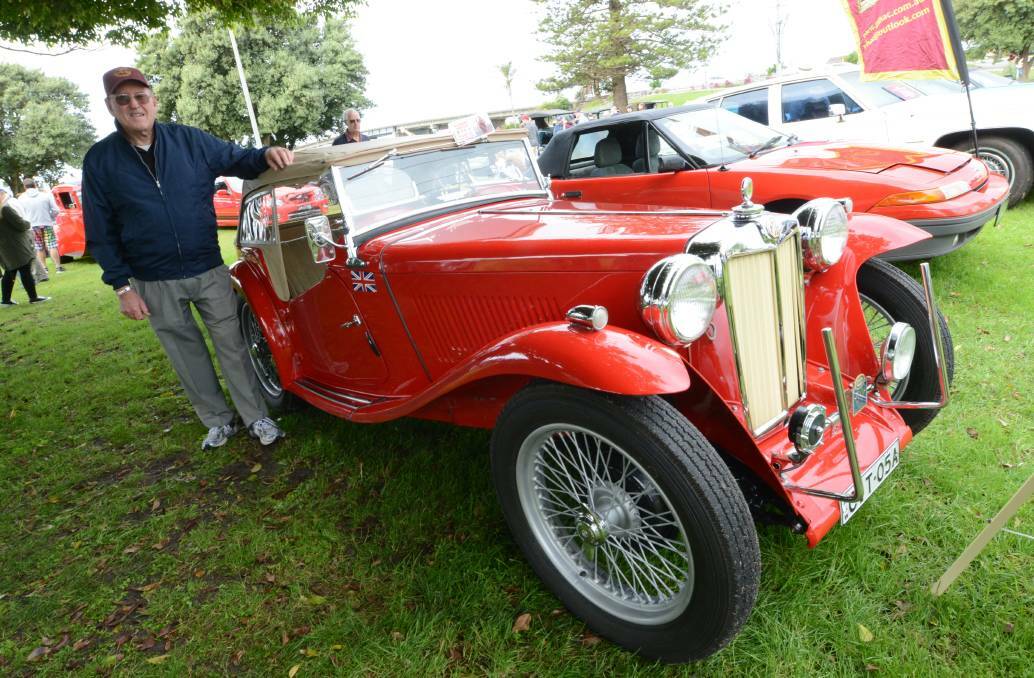 On display: Wilf Hardy with his 1947 MG TC at Motorfest in Tuncurry.
