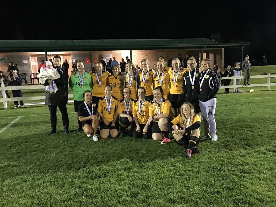 Runner-ups: Tuncurry Forster Tigerettes went down to Cundletown in the final of the Women's Soccer League.