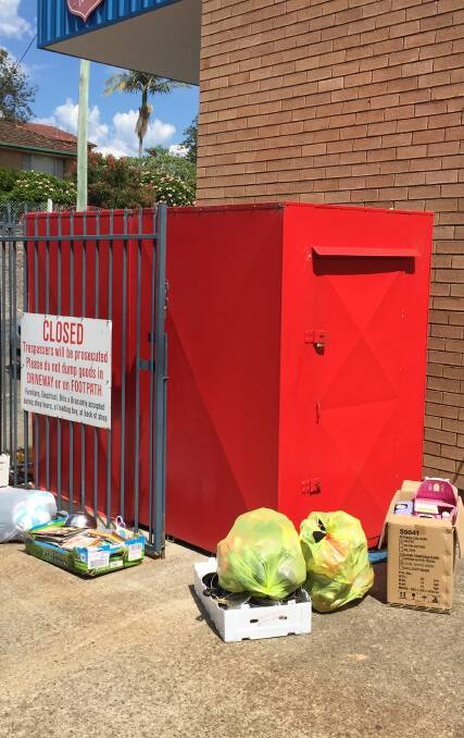 Dumped: Items left next to charity bins are being taken to waste management facilities on a daily basis. General household waste is commonly found among the items.