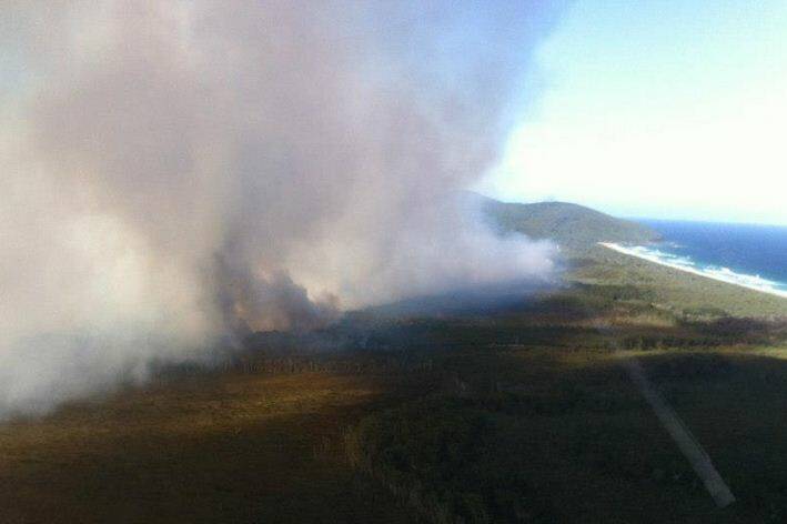 The Janies Corner fire yesterday. Pic: NSW RFS