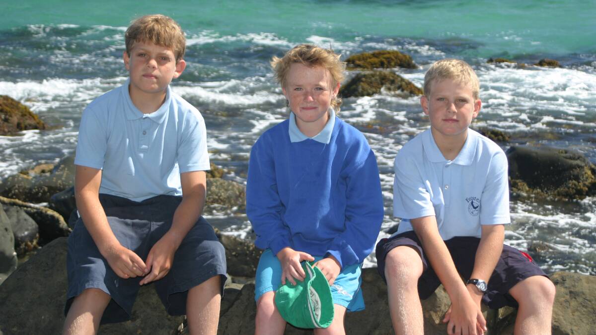THROWBACK THURSDAY: Teagan Allen (centre) with her rescuer Jack McNamara (right) and his brother Harry. 