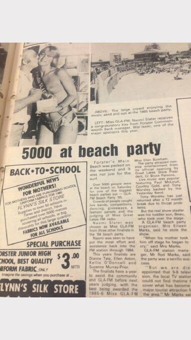 THROWBACK THURSDAY: thousands of people flocked to the GLAM-FM beach party held at Forster Main Beach in January 1985.