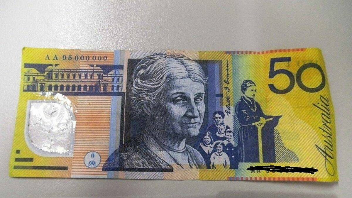 FORGERY: This is another fake note that was used by the customer