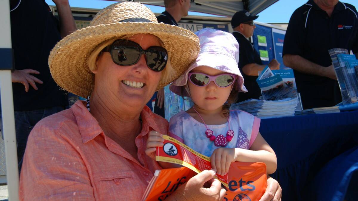 NICE DAY OUT: Lily Meizer, 3, with her grandmother Jenny Nascimento from Wollongong.