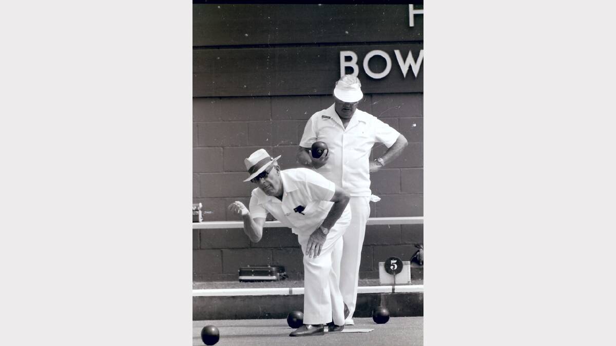 THROWBACK THURSDAY: Jim Darling watches the progress of his bowl during a social game at Forster Bowling Club. Photo from the February 1, 1979 edition.