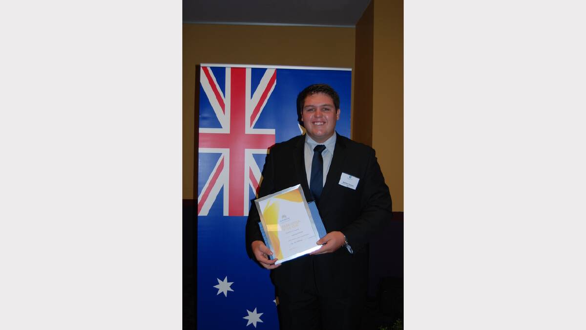 AUSTRALIA DAY AWARDS: Young Citizen of the Year award winner Matthew Thomas