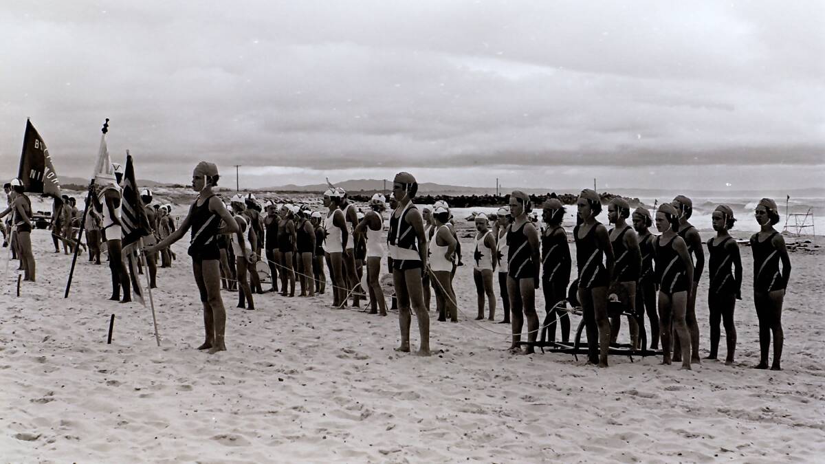 THROWBACK THURSDAY: Forster's team stand at ease during the march past at the NSW Country Junior Surf Titles.