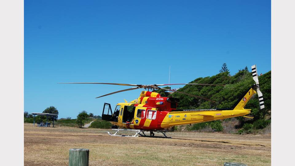 COSTLY PRANK: The Westpac Rescue Helicopter was called after a distress beacon was activated and thrown off a Forster cliff. 