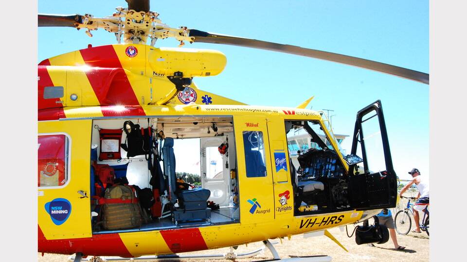 COSTLY PRANK: The Westpac Rescue Helicopter was called after a distress beacon was activated and thrown off a Forster cliff. 