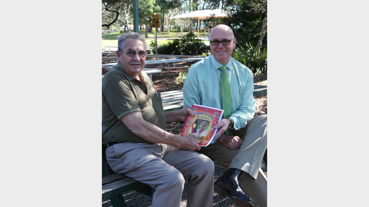 ONGOING LEGACY: Ray Hurst, husband of the late Aboriginal health worker, teacher and activist Pat Davis-Hurst, recently donated copies of his wife’s book Sunrise Station Revisited, to Tuncurry Public School. Principal Tim Putland accepted the donation. 