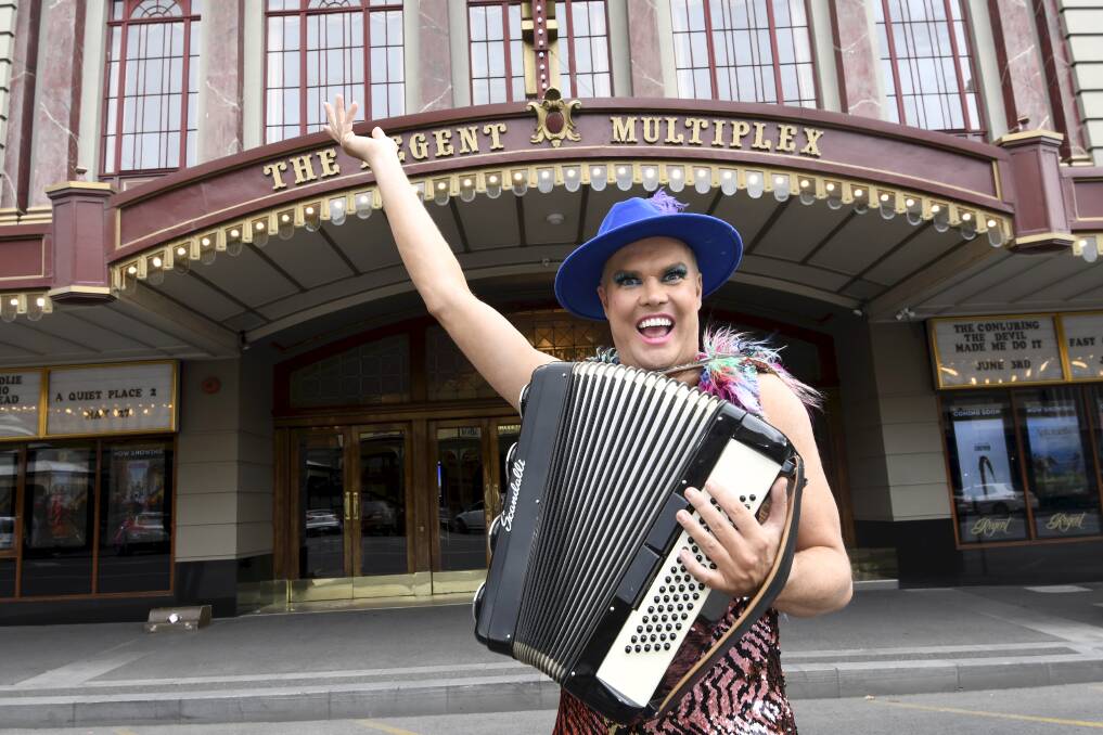 DO-RE-MI: Sing-A-Long-A Sound Of Music host Hans outside the Regent Cinema ahead of the tour kicking off later this month. Picture: Lachlan Bence