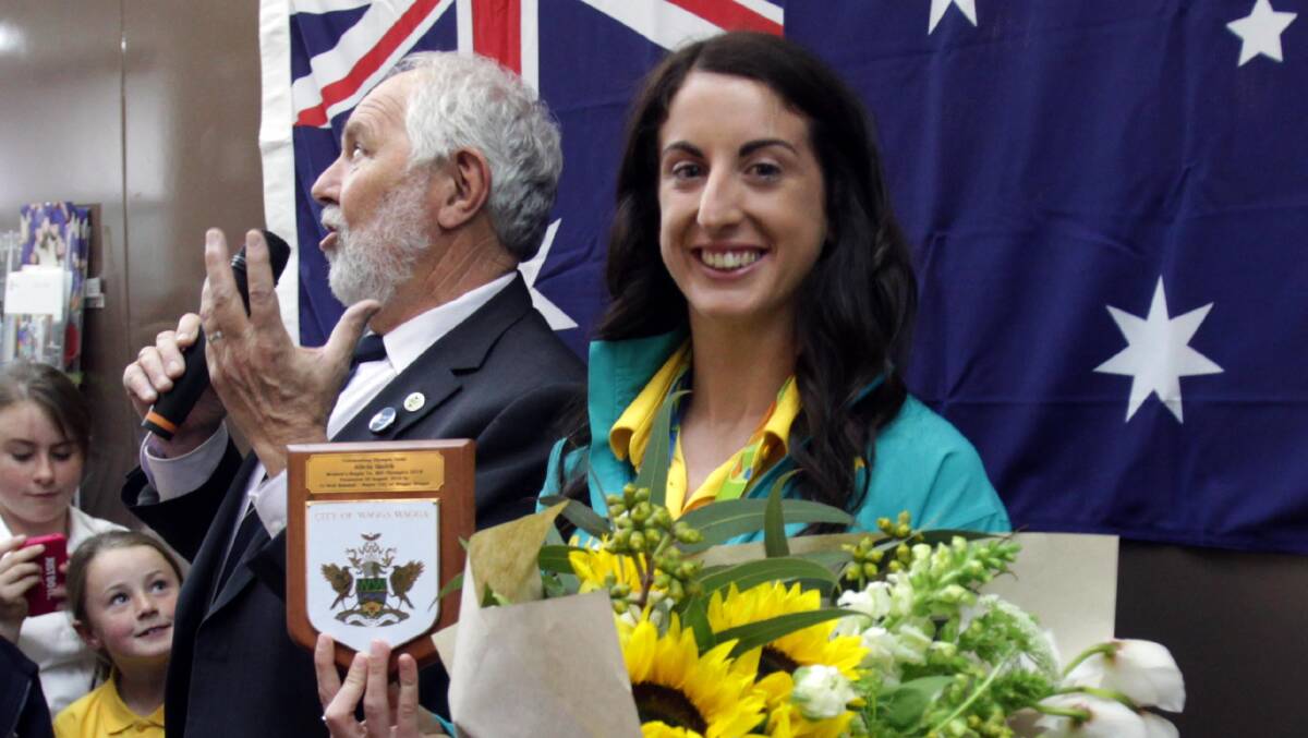 Alicia Lucas has fond memories of her civic reception when she returned to Wagga as an Olympic gold medal winner. Picture: Les Smith.