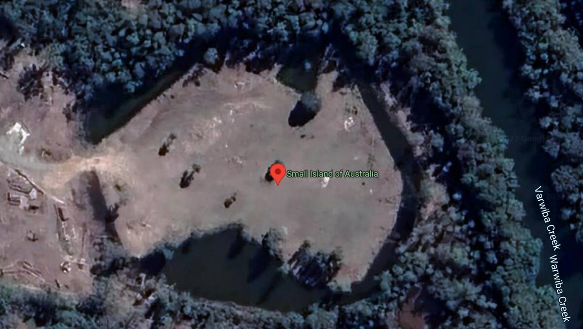 Another miniature version of Australia exists on a private property in Old Bar on the NSW Mid Coast. Photo: Google Maps