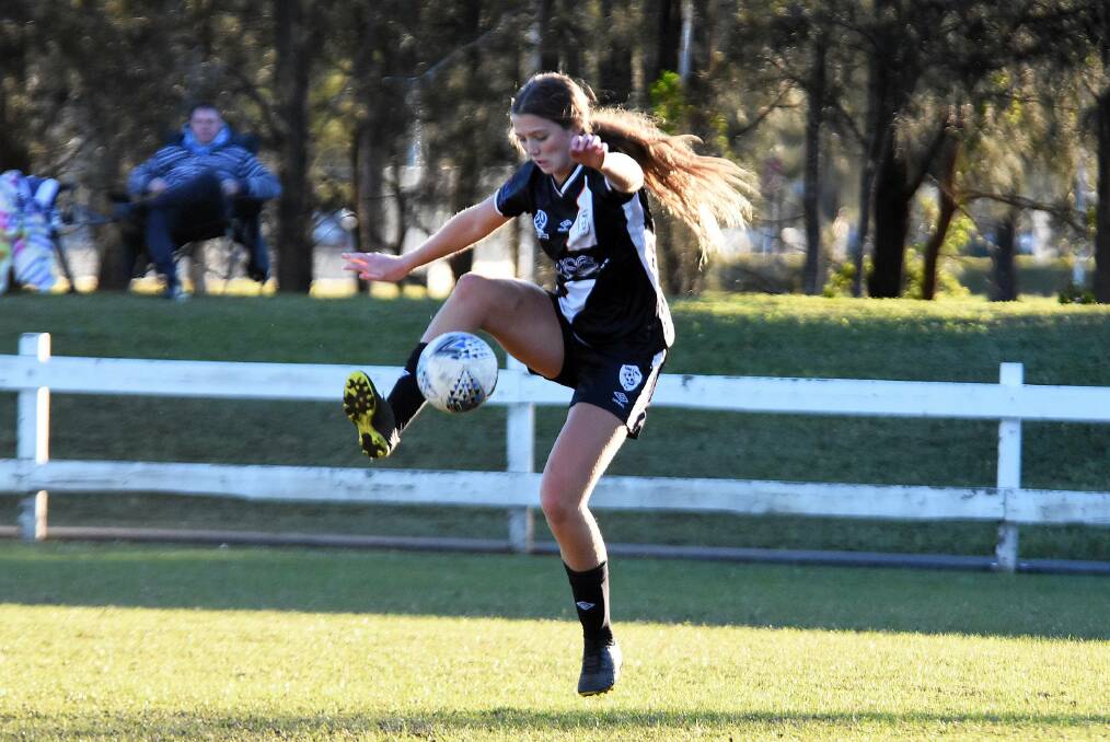 Mid Coast's Ginger Harrison played strongly in the clash against co-competition leaders, Warners Bay at Taree.
