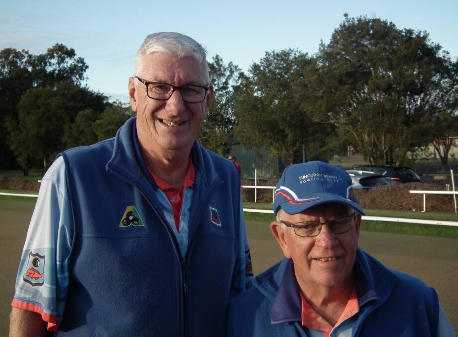 Noel James and Rex Johnston from Tuncurry Beach won the senior pairs.