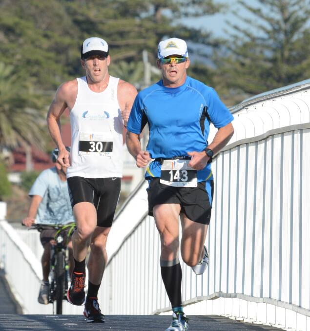 On the road again: Richard Sewell competing in the Forster Running Festival in 2015, just before a training accident sidelined him for three years.
