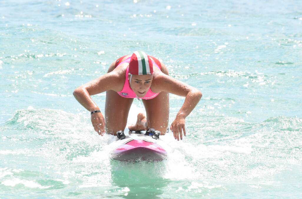 Claire Van Kampen will be one of Cape Hawke's main hopes in this weekend's Lower North Coast Branch Surf Life Saving Championships at One Mile beach.