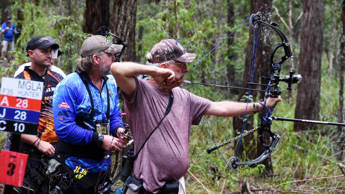 Competition at Manning Great Lakes Archers range at Possum Brush. The range was destroyed by bushfires in November.