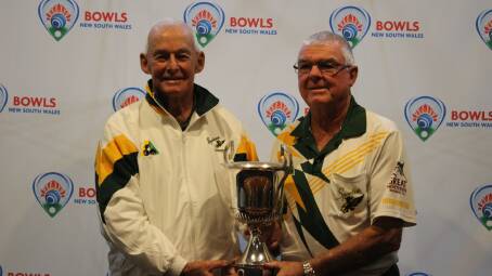 State senior pairs champions George McCartney and Anthony Gorrie from Tuncurry Sporties.