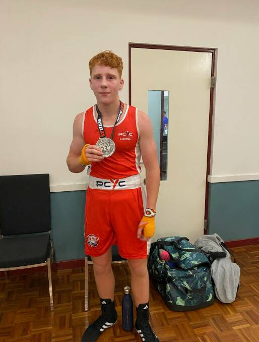 Robert Dyer from Tuncurry lost his first fight, but he's looking forward to a second bout at Newcastle on April 13. Picture Taree PCYC.