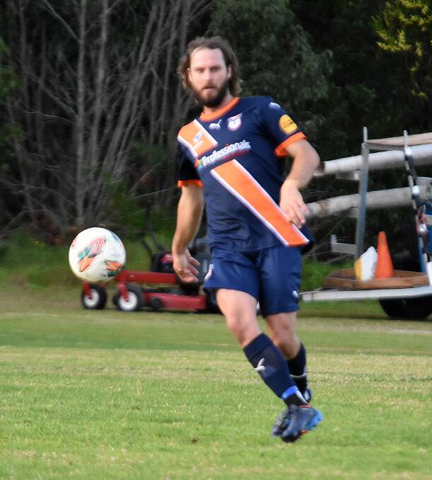 Southern United's Beau Wynter on the ball during a Coastal Premier League clash this season. The Ospreys will host Northern Storm at Boronia on Saturday.