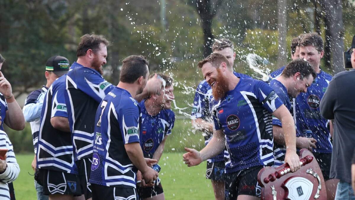 Wallamba players start celebrations after the comprehensive 31-14 win over Manning Ratz in the Lower North Coast grand final played at Nabiac.