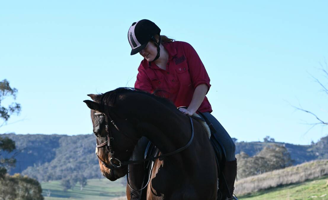 Horse-riding is one of Bec's hobbies. Picture is supplied
