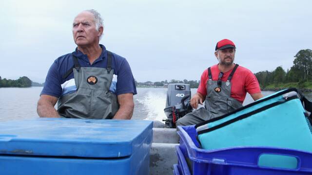 Ray and Grant Saunders in a still from the documentary Teach a Man to Fish. Photo courtesy Grant Saunders.