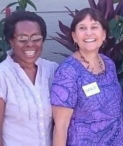 Rosa Koian, who is coming to Australia to speak, and Natalie Smith from The Leprosy Mission in Papua New Guinea.