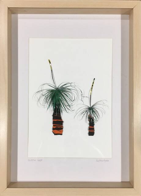  2018 Pacific Palms Art Prize winner Christine Foletti has donated her work, Xanthorrhoea for this year's raffle prize at the Pacific Palms Art Festival. 