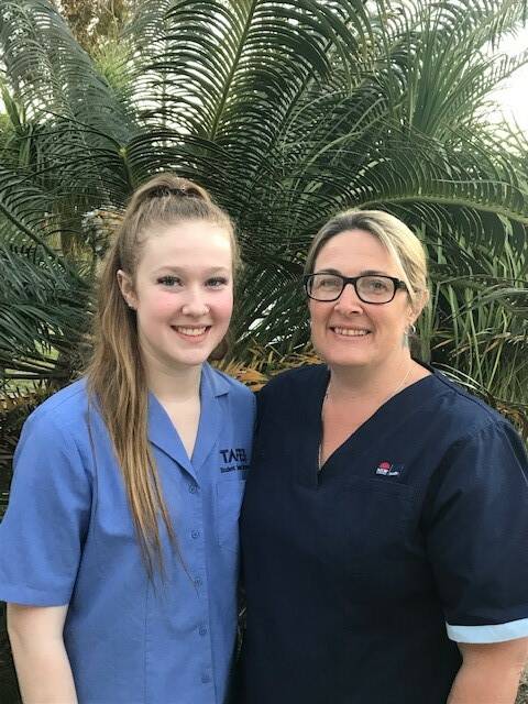 Melanie Trotter and daughter Tayla who is now studying for a Diploma in Nursing.
