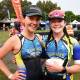 Margaret Gordon, and Emma Sewell from Forster Tri Club