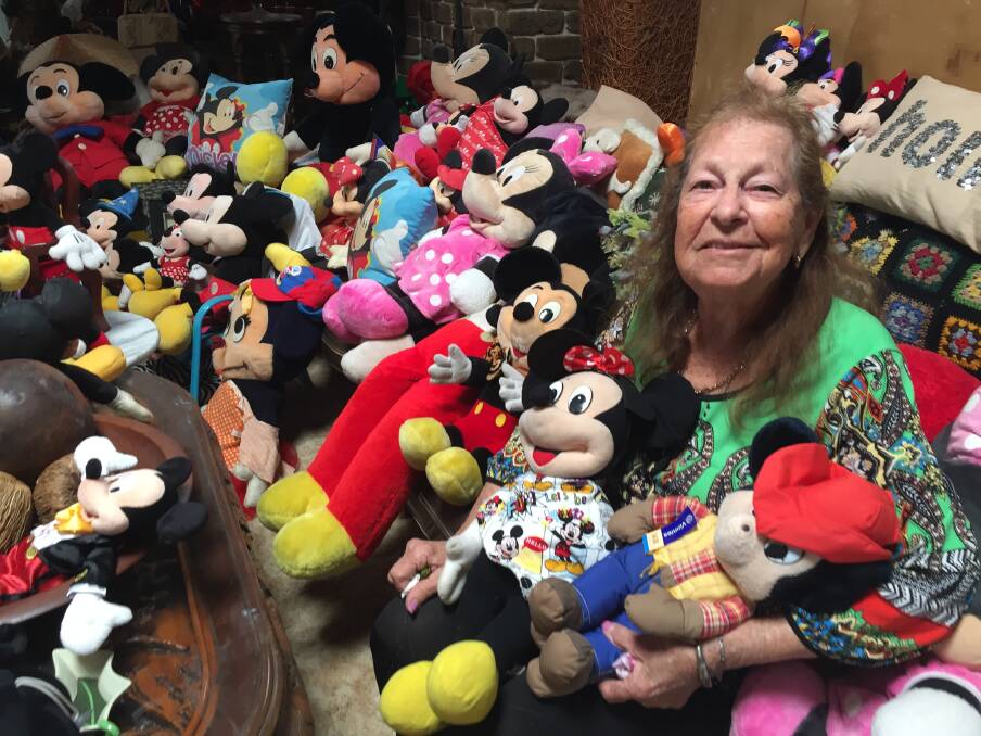 Wilma's Tuncurry home stuff full of Mickey Mouse toys