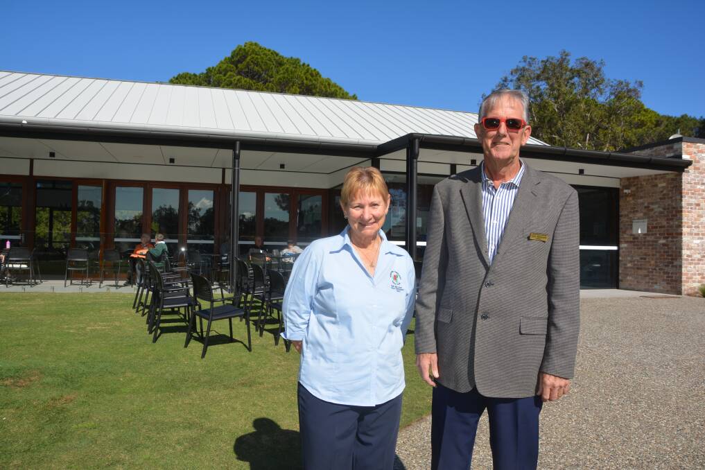 Forster Tuncurry Golf Club vice-president, Sue Bellamy and newly elected president, Terry McDiermott.