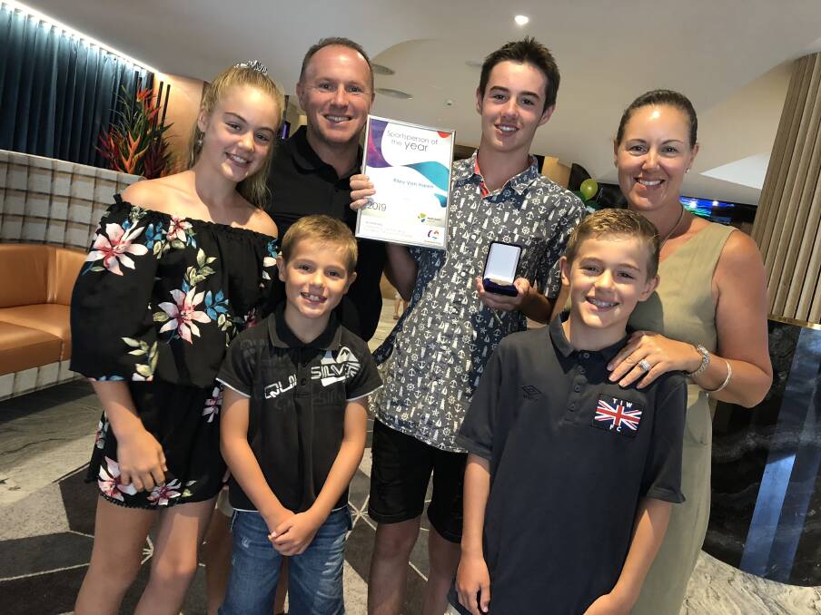 The 2019 Sportsperson of the Year, Riley Van Haren, was supported by his family.