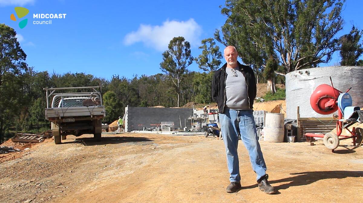  Don Pattison at the site of his home rebuild after the devastating black summer bushfires.