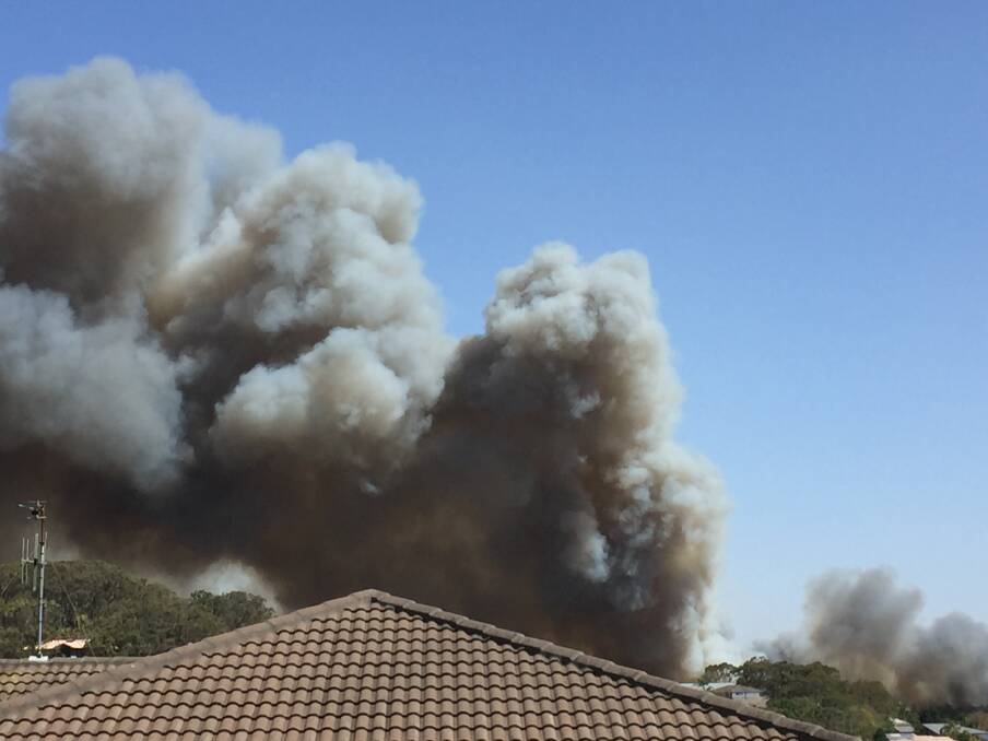 The Goldens Road blaze has fired up. This was taken by Leonie Dowell earlier this afternoon.